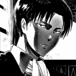 Oil painting portrait using red lighting to highlight features. featuring Levi Ackerman Forum character